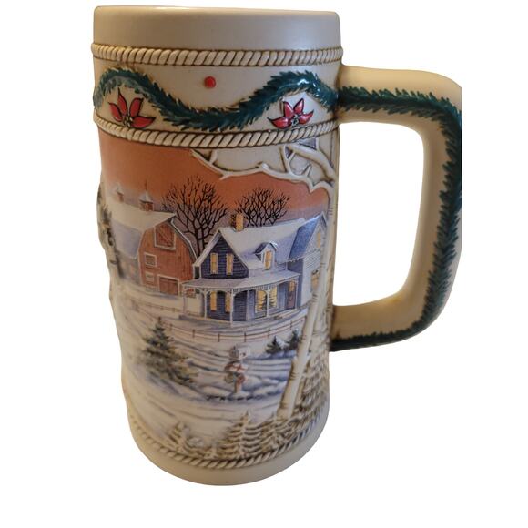 Budweiser Holiday Stein 1996 American Homestead Great Condition - Picture 2 of 8